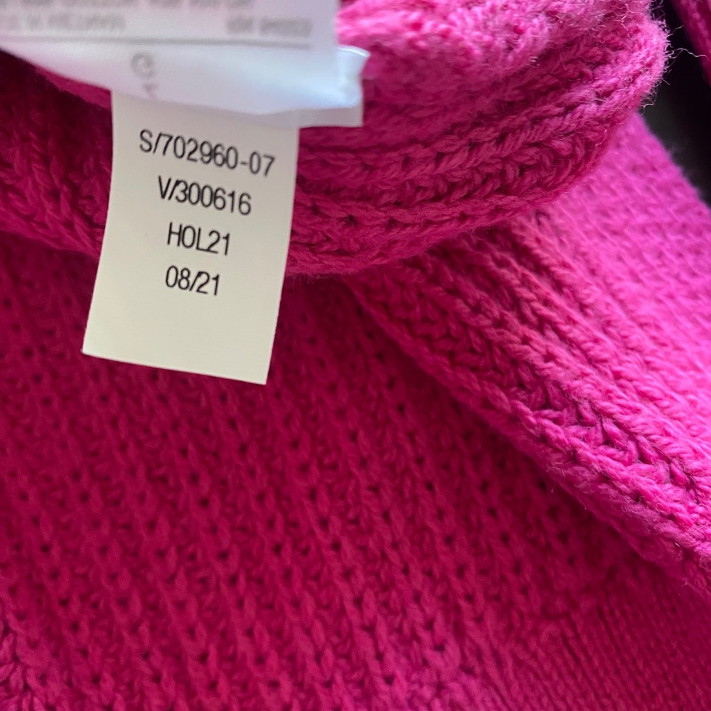 Banana Republic Sweater Large Womens Pink Cable Knit Mock Neck New - Picture 6 of 9